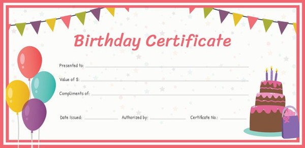 Gift Certificates For Kids
 20 Birthday Gift Certificate Templates Free Sample