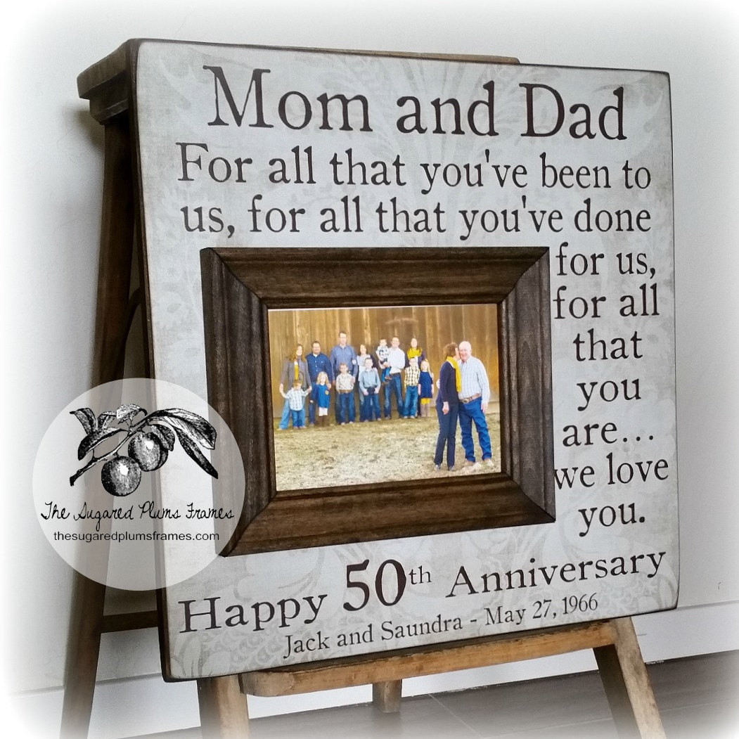 Gift For 50th Wedding Anniversary
 50 Anniversary Gifts Parents Anniversary Gift by