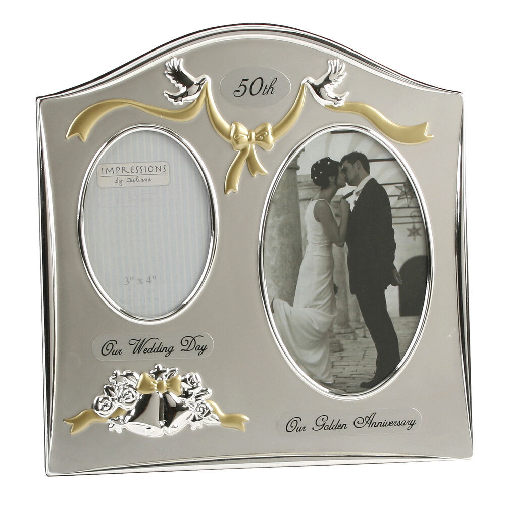 Gift For 50th Wedding Anniversary
 50th Golden Gold Wedding Anniversary Silver Plated