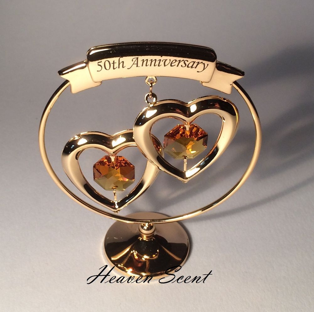 Gift For 50th Wedding Anniversary
 50th Golden Wedding Anniversary Gift Ideas Gold Plated