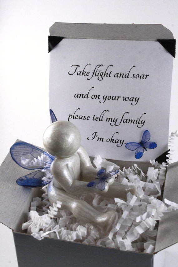 Gift For Loss Of Child
 Go Tell My Family I m Okay angel baby clay butterfly