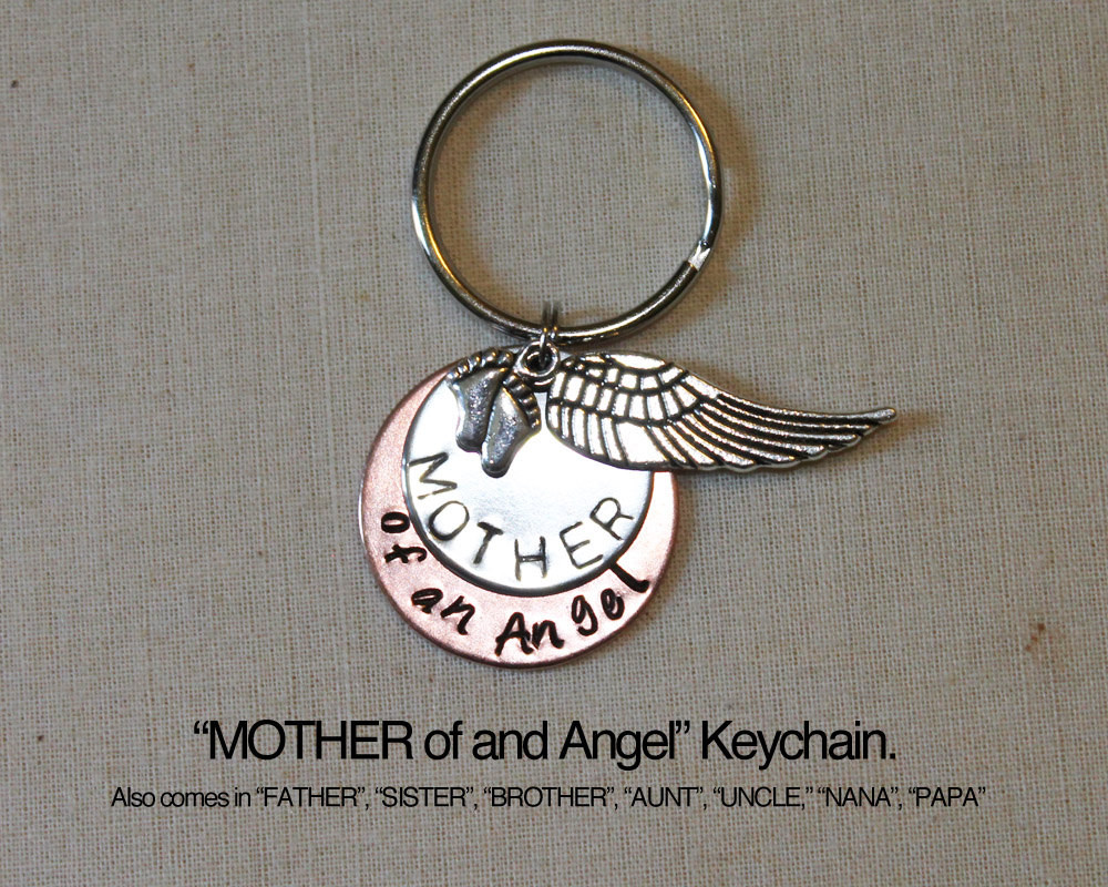 Gift For Loss Of Child
 MOTHER of an ANGEL keychain Baby Memorial Angel Baby