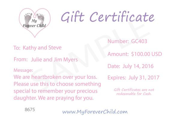 Gift For Someone Who Lost A Child
 Memorial Keepsakes and Sympathy Gifts My Forever Child