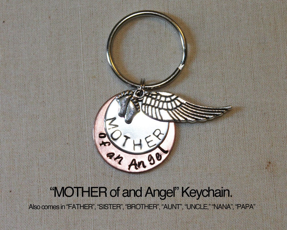Gift For Someone Who Lost A Child
 MOTHER of an ANGEL keychain Baby Memorial Angel Baby