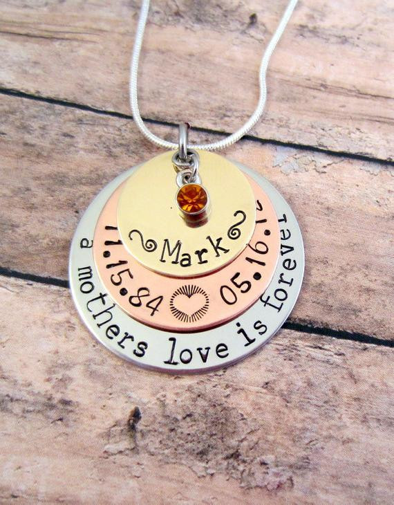 Gift Ideas For Death Of Mother
 Items similar to In Memory of Necklace for son or