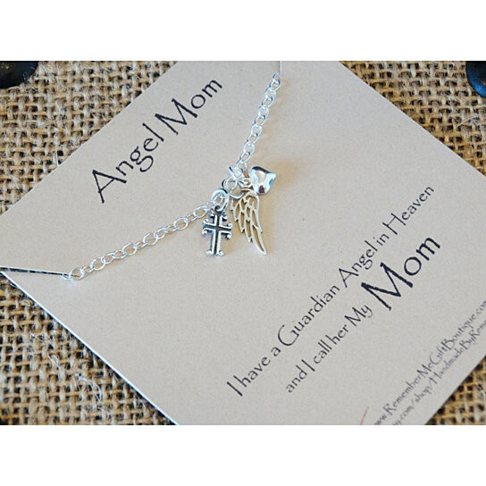 Gift Ideas For Death Of Mother
 Buy Angel Mom Sterling Memorial Necklace Memorial Gift