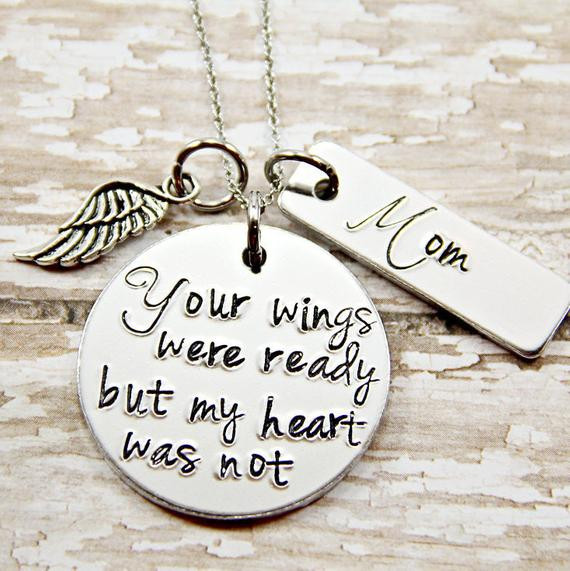 Gift Ideas For Death Of Mother
 Your Wings were ready but my heart was not Mom Memorial