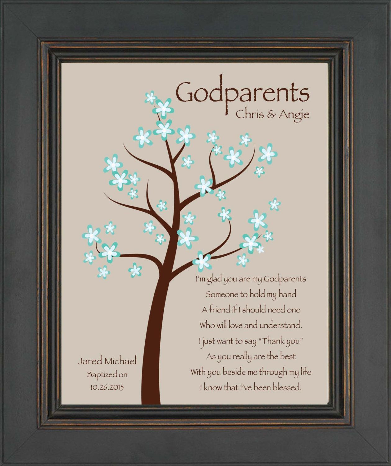Gift Ideas For Godfather At Baptism
 Godparents t Personalized t for by