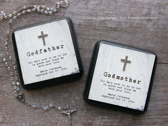 Gift Ideas For Godfather At Baptism
 Personalized Baptism Godmother and Godfather Gifts Gift