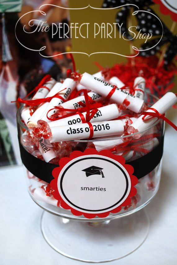 Gift Ideas For Graduation Party
 Class of 2016 Graduation Party Smarties Diploma Candy