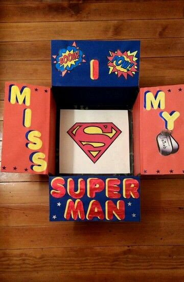 Gift Ideas For Military Boyfriend
 Care packages Superman and Superhero on Pinterest