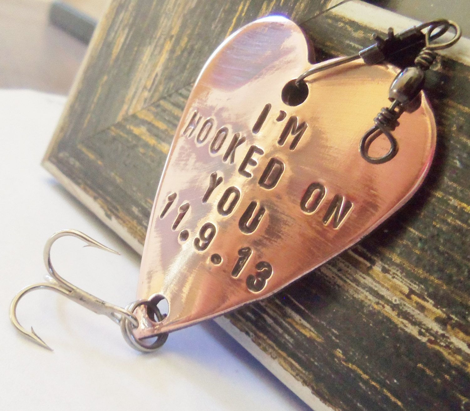 Gift Ideas For Redneck Boyfriend
 Hooked on You Fishing Lure Custom Men Gift Meaningful Gifts Birthday for Husband Love You for