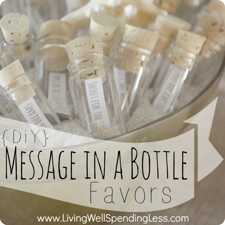 Gift Ideas For Wedding Party
 DIY Message in a Bottle Party Favors