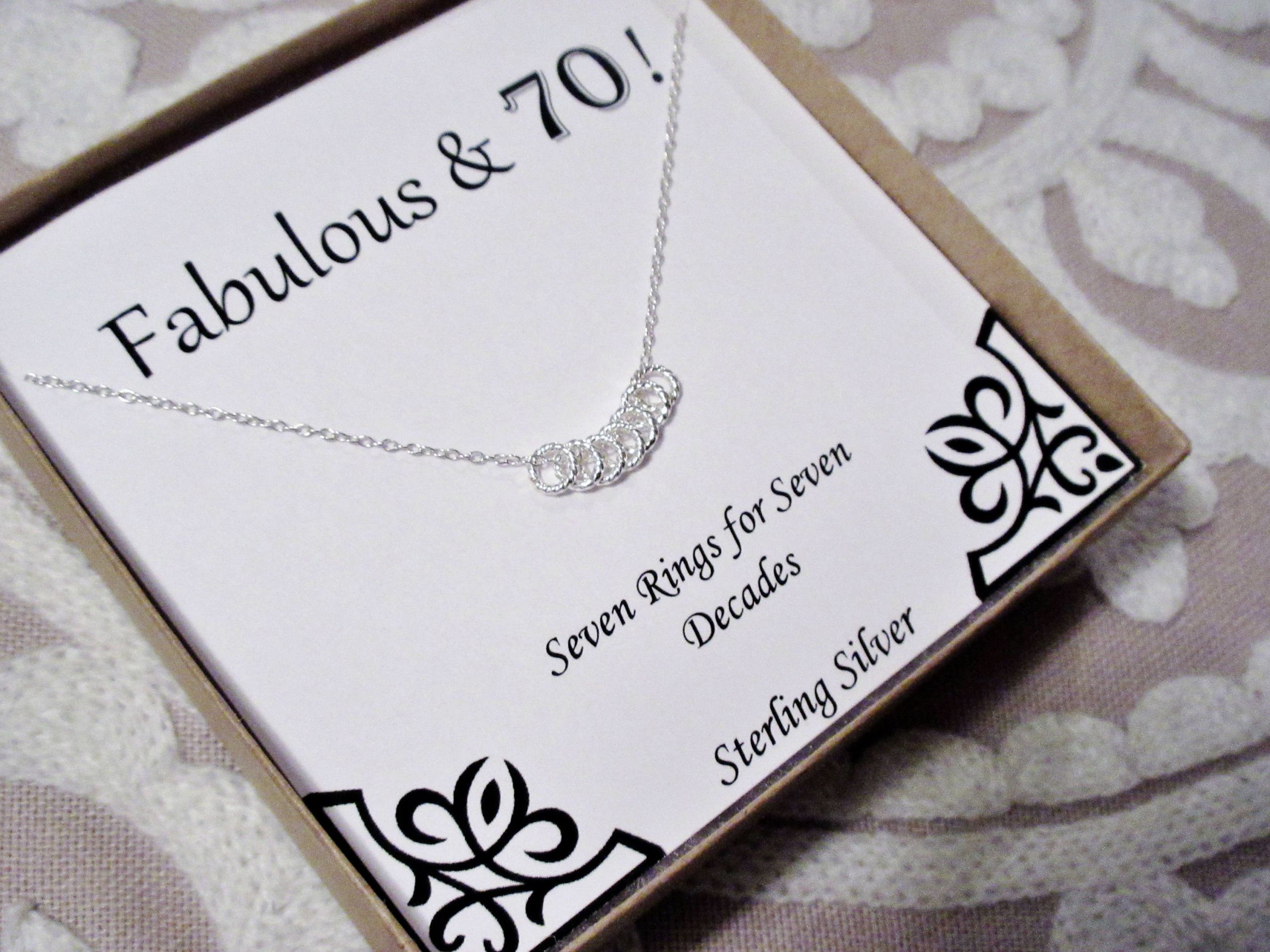 Gift Ideas For Womans 70Th Birthday
 70th Birthday Present Necklace with Gift Box for Her