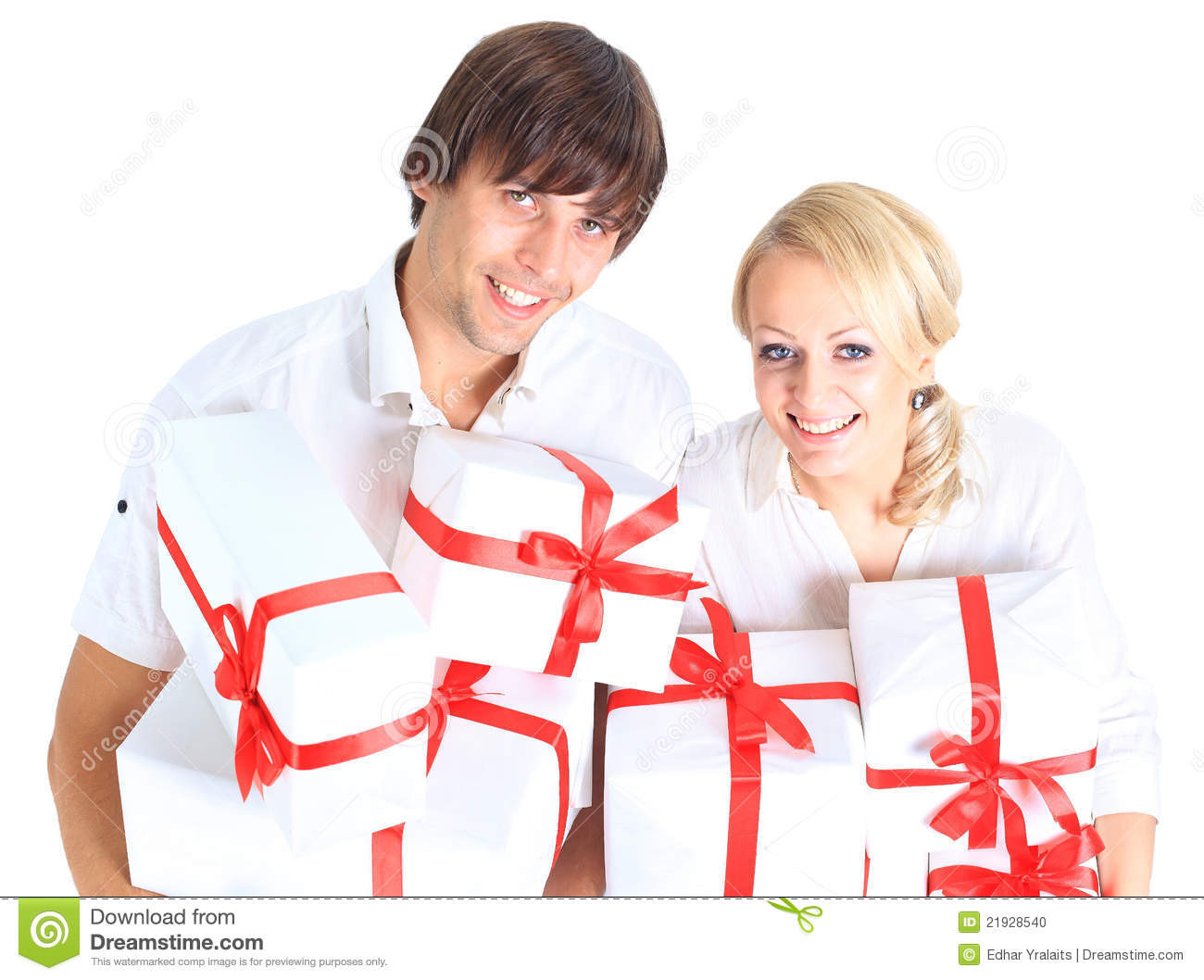 Gift Ideas For Young Couple
 Young Couple And Gift Stock Image