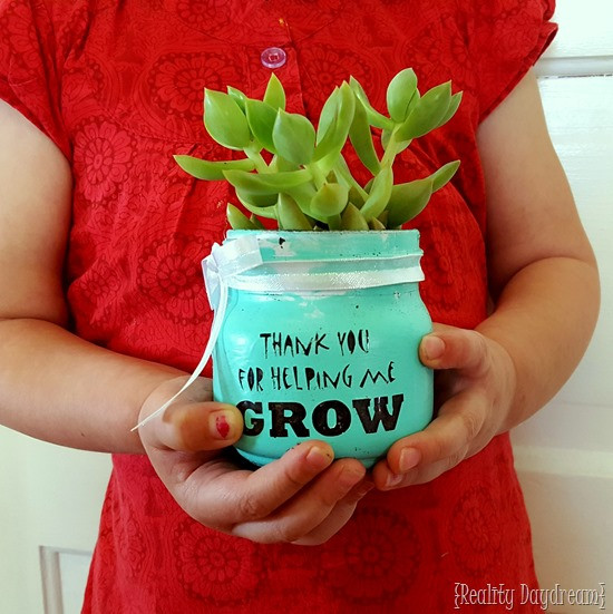 Gift Ideas To Say Thank You For Helping
 Teachers Day Succulent Idea Thank you for helping me