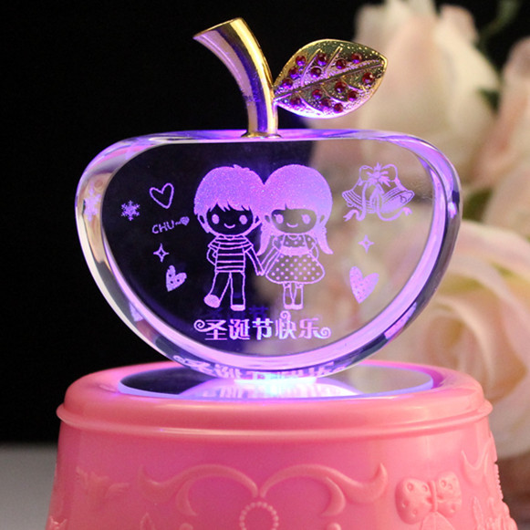 Gift Ideas Your Girlfriend
 Crystal Apple Decoration Christmas Eve wedding t to