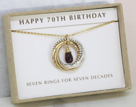 Gifts For 70th Birthday
 70th birthday t for women garnet necklace for January
