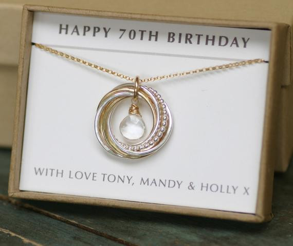 Gifts For 70th Birthday
 70th birthday t for her April birthstone necklace for mom