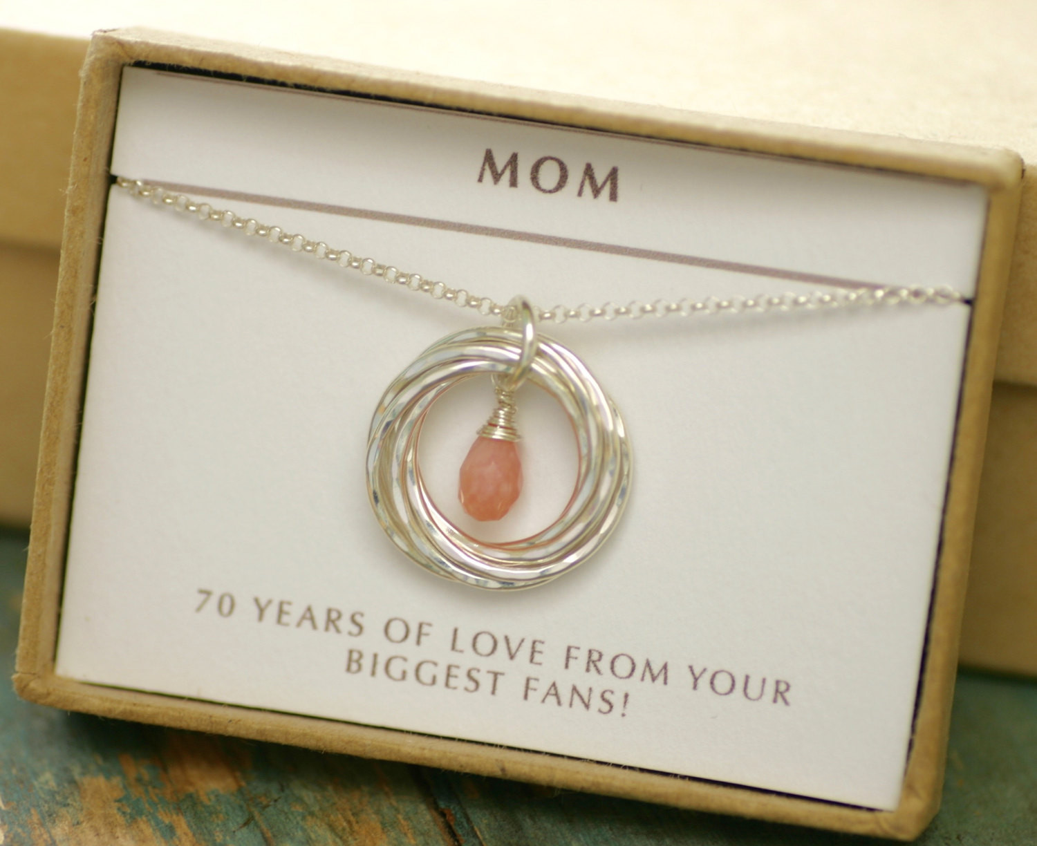 Gifts For 70th Birthday
 70th birthday t idea pink opal necklace for grandma t