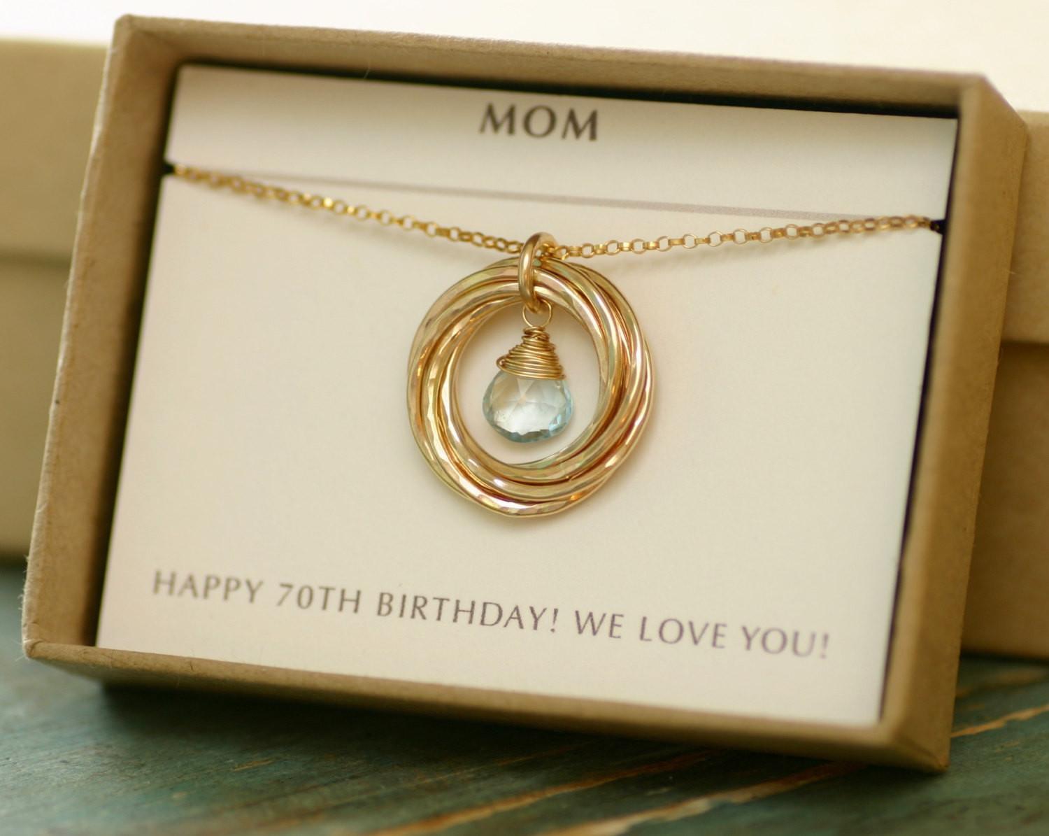Gifts For 70th Birthday
 70th birthday t for mom jewelry for grandma t blue