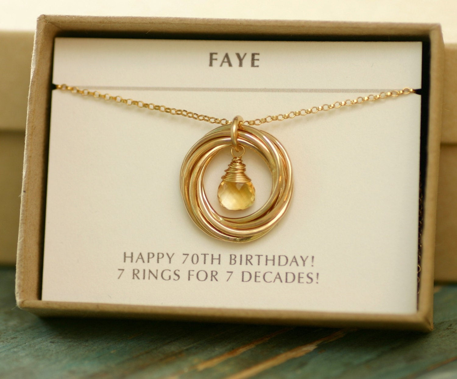 Gifts For 70th Birthday
 70th birthday t for mom necklace for her citrine necklace