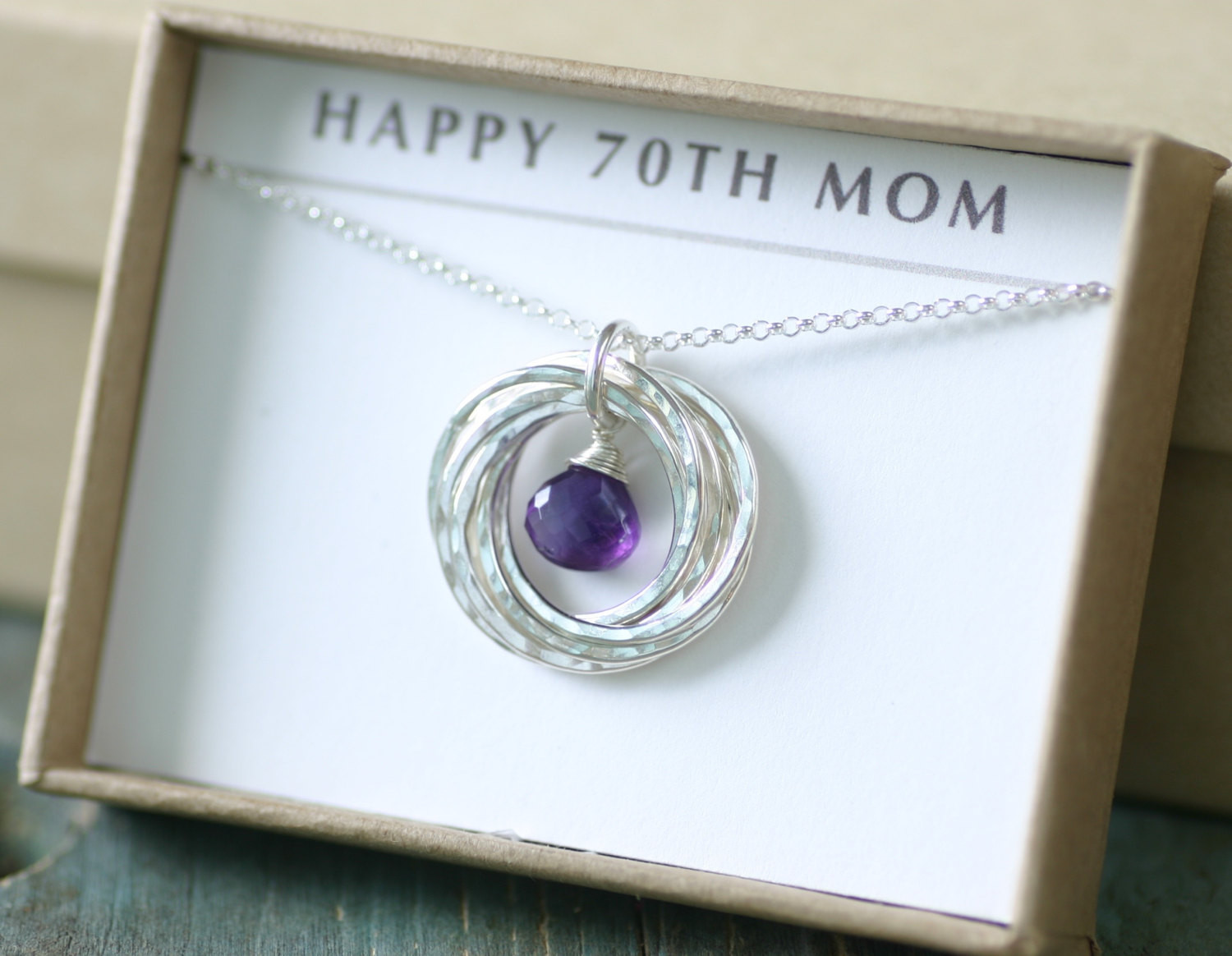 Gifts For 70th Birthday
 70th birthday t for mother necklace amethyst February