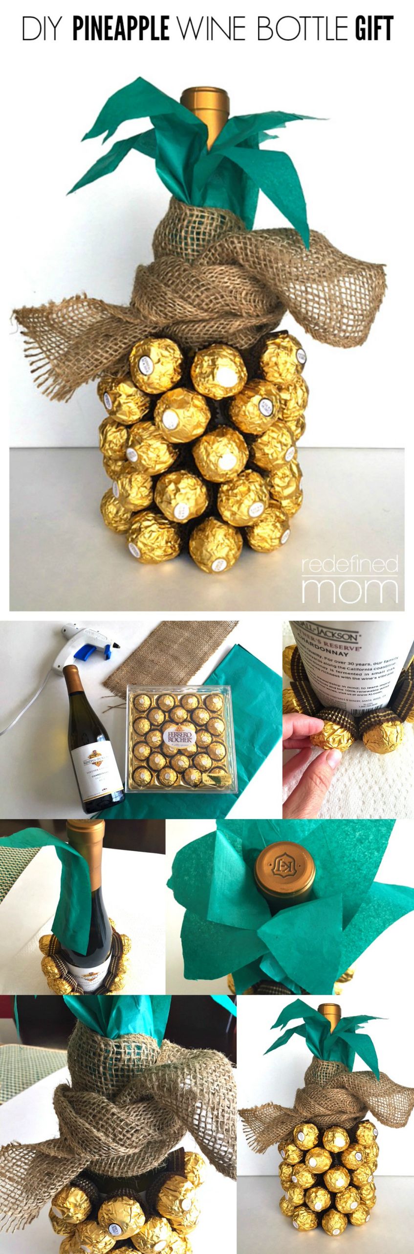 Gifts Ideas DIY
 DIY Pineapple Wine Bottle Gift Tutorial