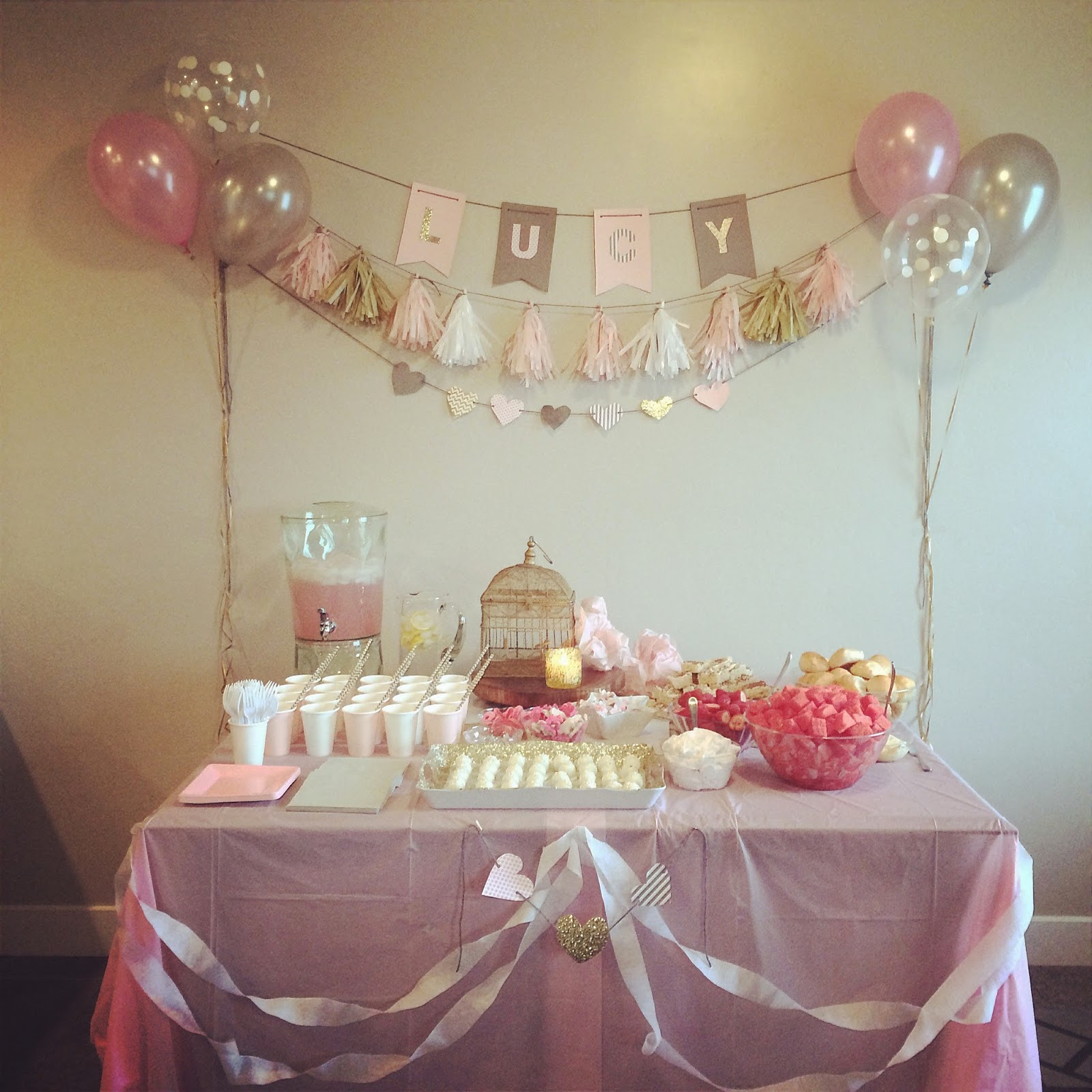 Girl Baby Shower Decor
 Home with Carissa Introducing the " the Cheap" Series