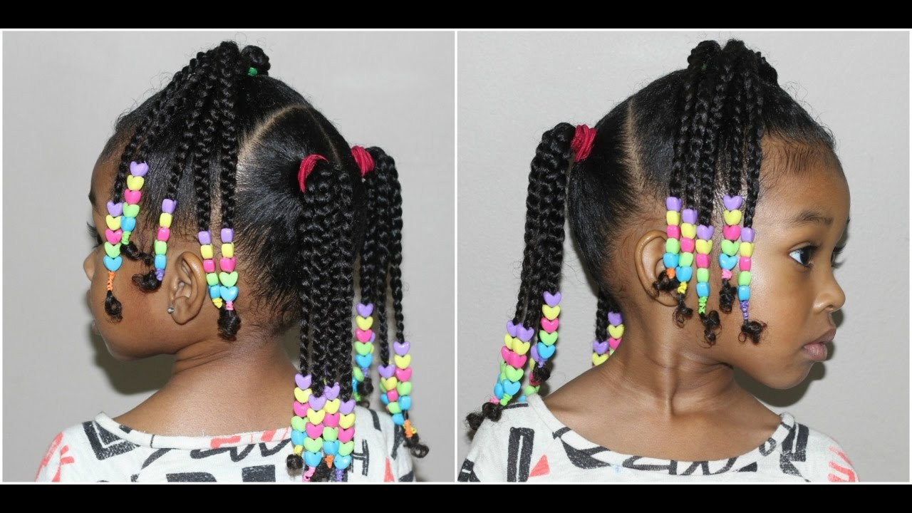 Girl Braids Hairstyles
 Kids Braided Hairstyle with Beads