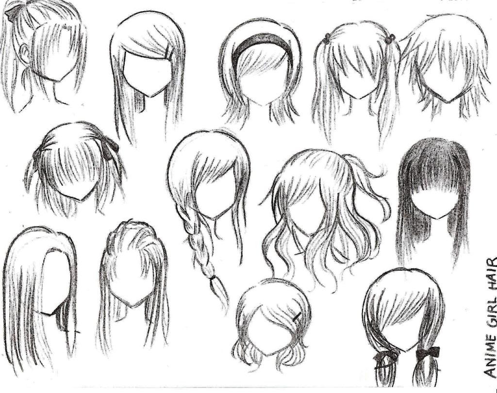Girl Hairstyles Drawing
 Drawings anime hairstyles