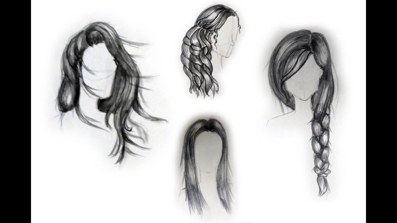 Girl Hairstyles Drawing
 How to draw female hairstyles For beginners