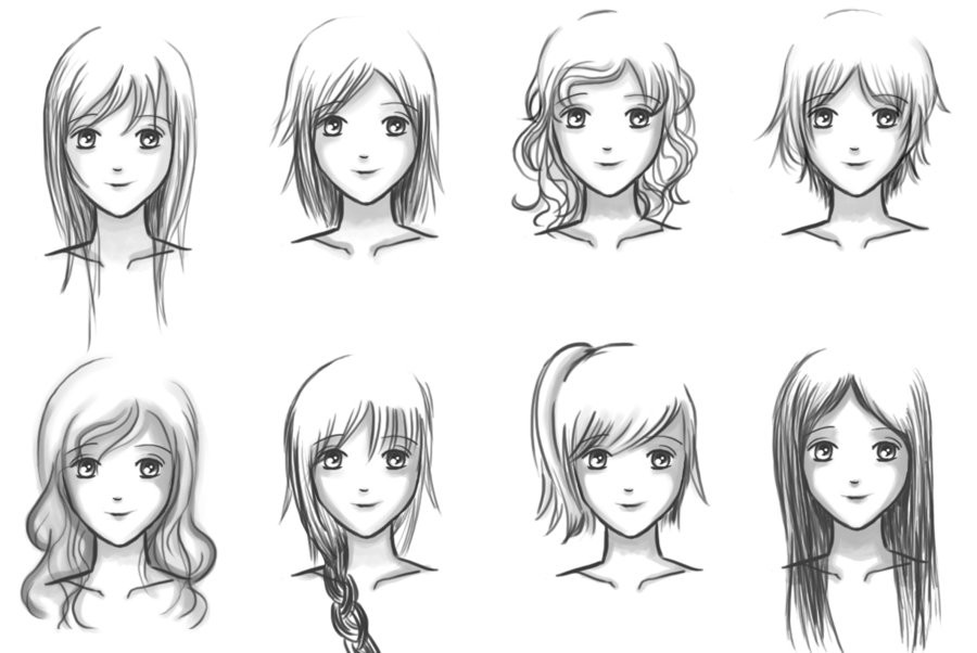 Girl Hairstyles Drawing
 Easiest Hairstyle Anime Hairstyles