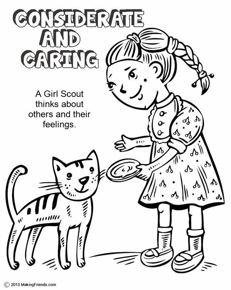 Girl Scout Coloring Pages Printable
 Daisy Girl Scout Coloring Page Responsible For What I Do
