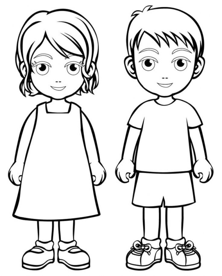 Girls And Boys Coloring Pages
 Boy Girl Coloring Page Boys And Girls Wear Colouring Pages