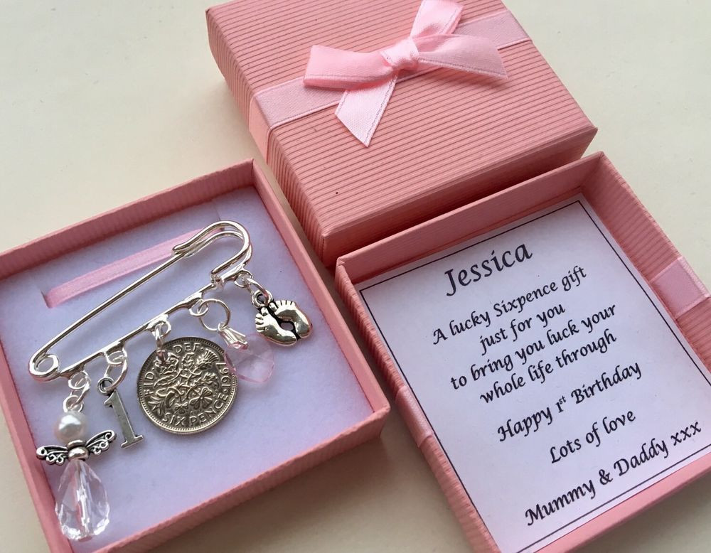 Girls Birthday Gifts
 LUCKY SIXPENCE FIRST 1ST BIRTHDAY GIFT GIRL BOY