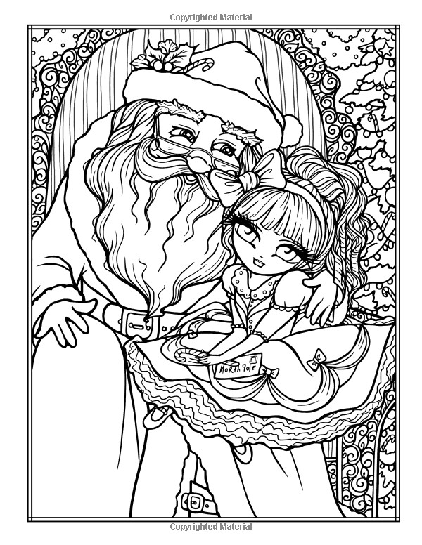 Girls Christmas Coloring Pages
 AmazonSmile A Whimsy Girls Christmas Coloring Book
