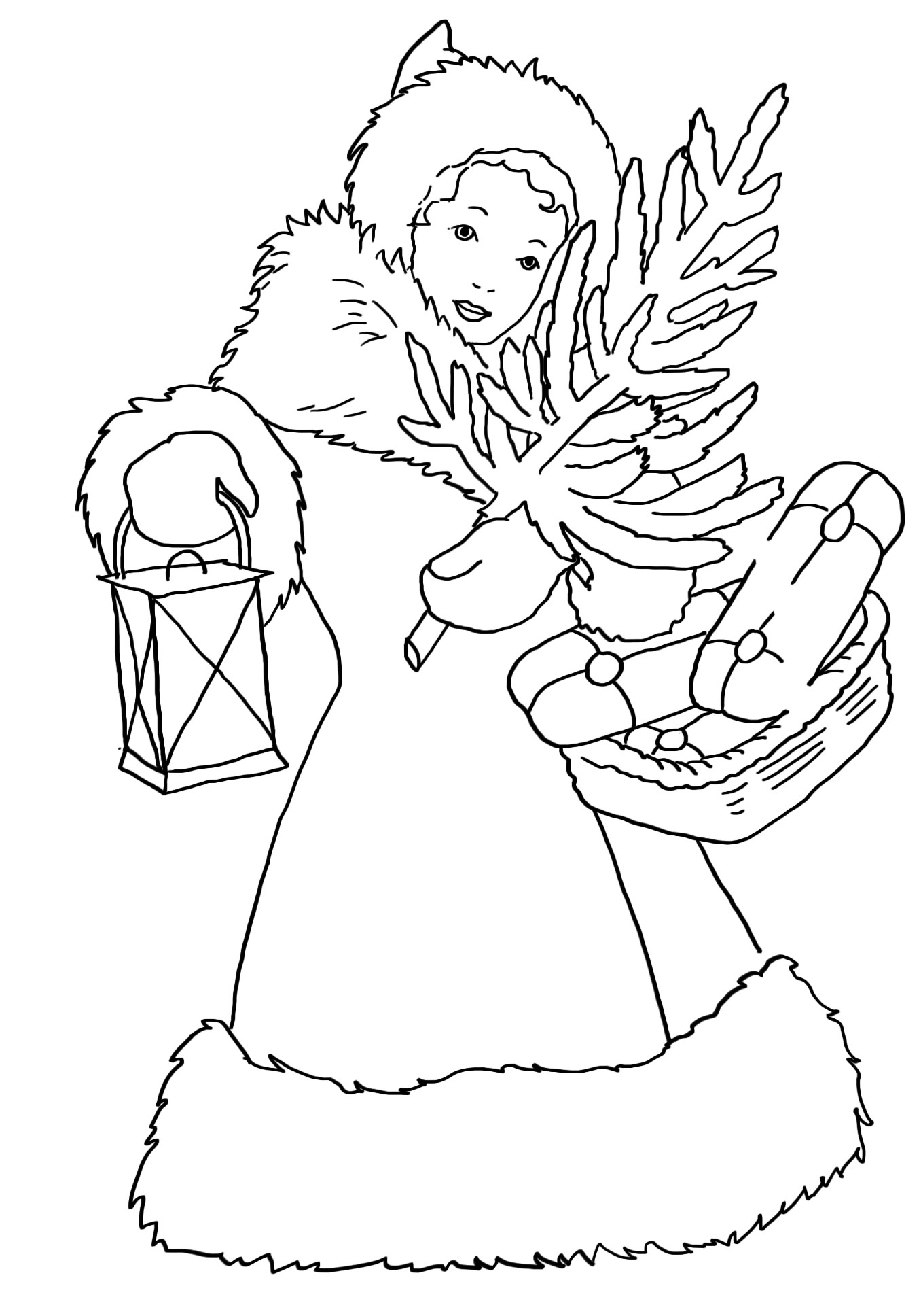 Girls Christmas Coloring Pages
 Christmas Coloring Pages