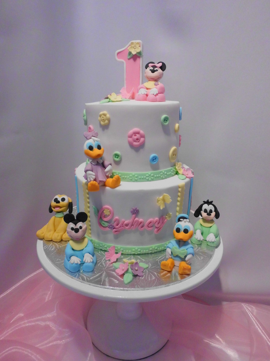 Girls First Birthday Cake
 Disney Babies First Birthday Cake CakeCentral