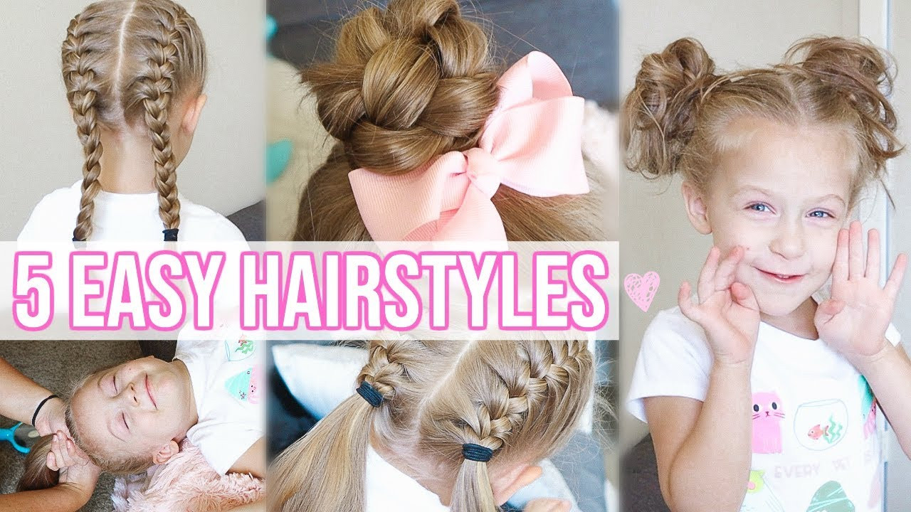 Girls Hairstyles For School
 5 EASY HAIRSTYLES FOR LITTLE GIRLS