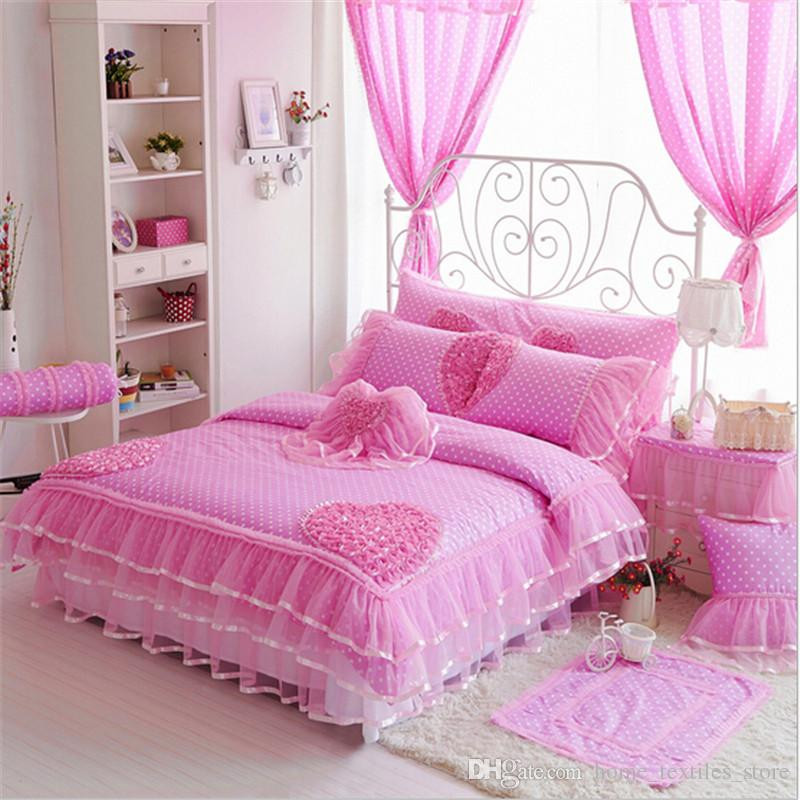 Girls Princess Bedroom Sets
 Luxury Cotton Girl s Bedding Sets Lace Crib Bedding Set
