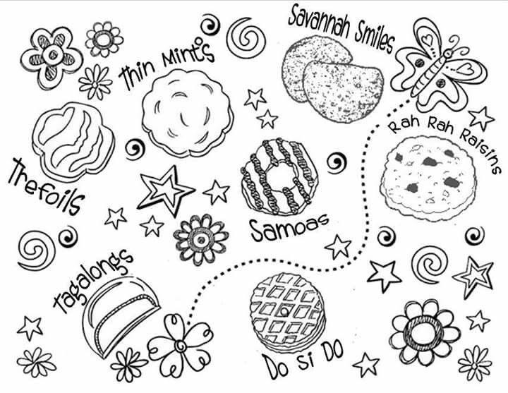 Girls Scout Cookie Coloring Pages
 GS Cookie coloring sheet Girl Scouts General
