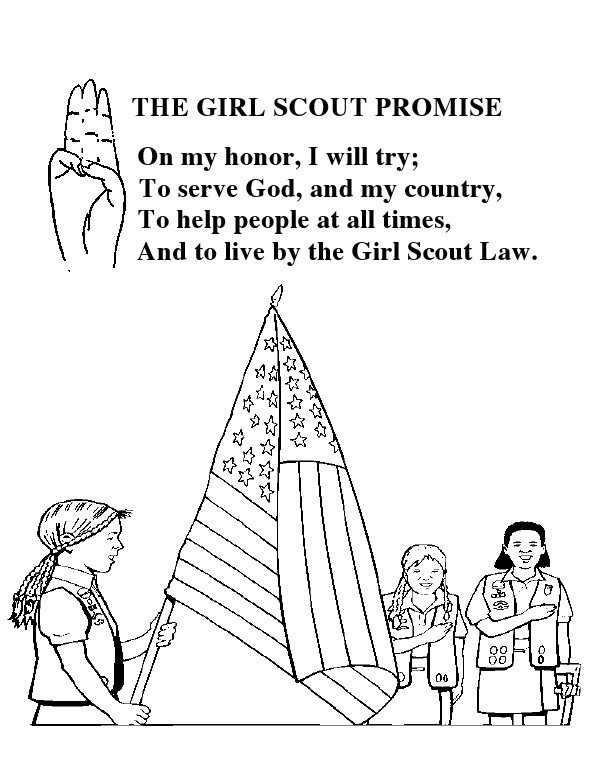 Girls Scout Promise Coloring Pages
 Girl Scout Promise Coloring Sheet GS Promise