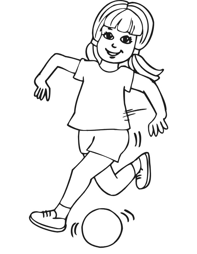 Girls Soccer Coloring Pages
 Girl Soccer Player Coloring Pages
