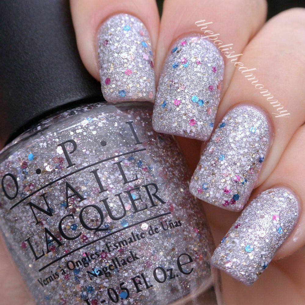 Glitter Nail Colors
 OPI Muppets World Tour M75 White Silver Pink Blue