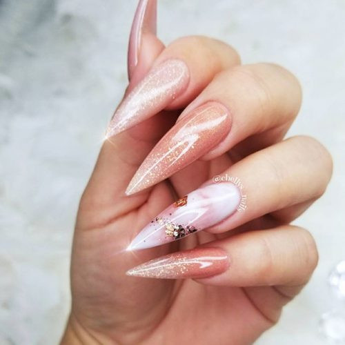 Glitter Pointy Nails
 30 Pointy Nails Designs You Can t Resist To Copy