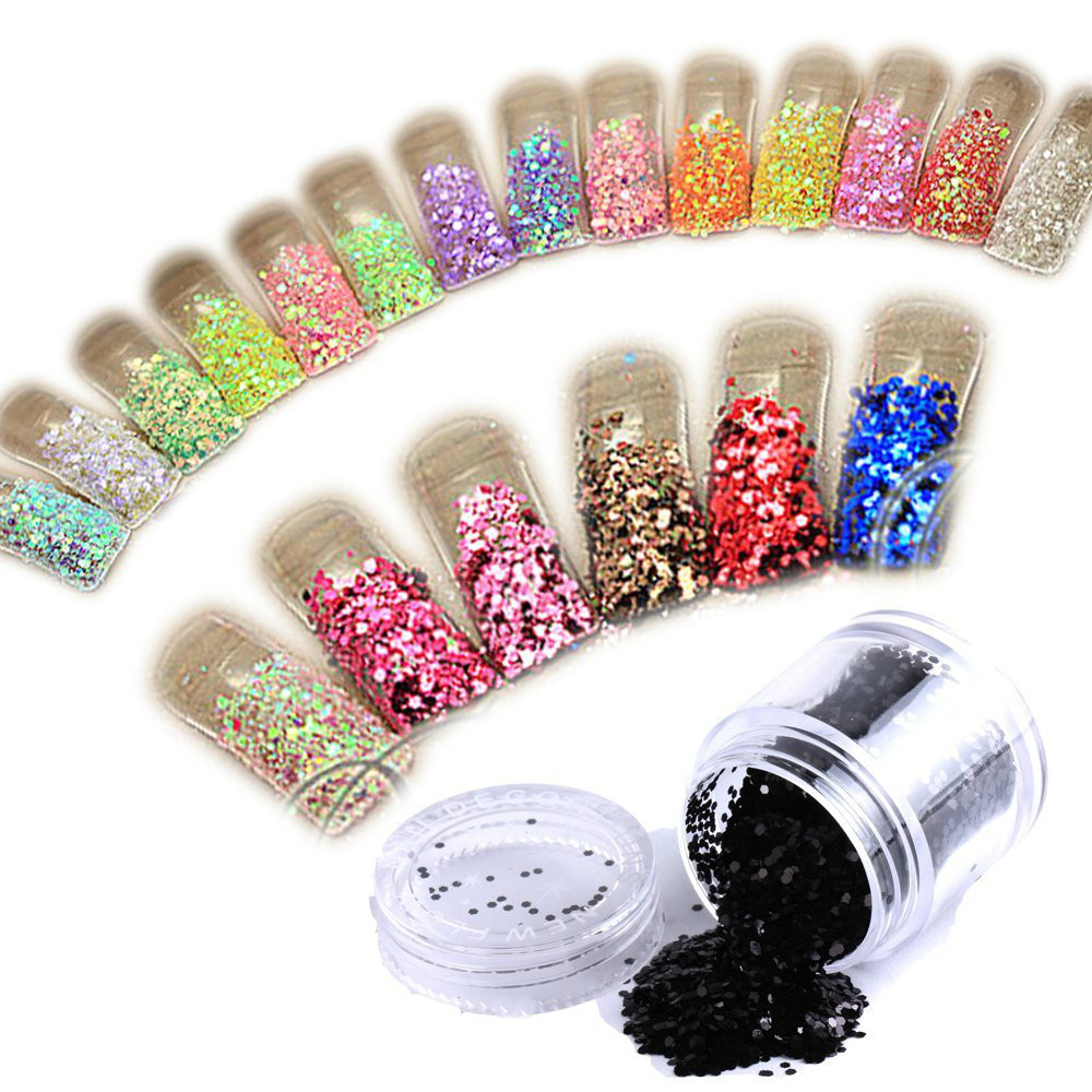 Glitter Powder Nails
 So Beauty 12x Box Mix Color Glitter Powder Dust Nail Art