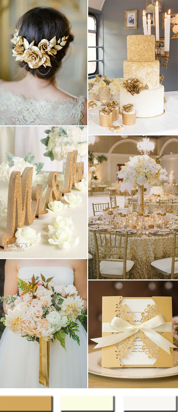 Gold And White Wedding Decor
 2017 the Best Gold Wedding Colors bos Trends