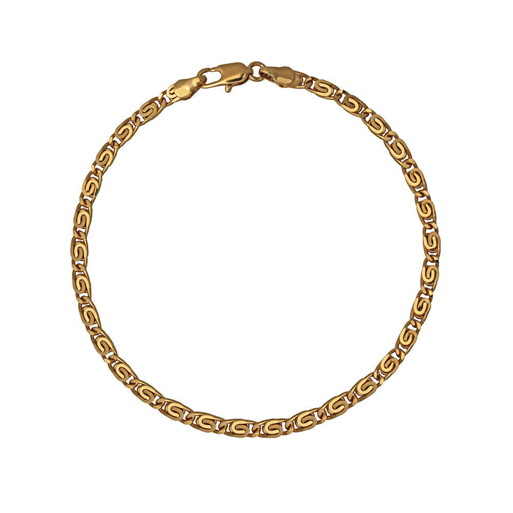 Gold Anklet Bracelet
 18K Gold Plated 4 Mm Scroll Chain Anklet Ankle Bracelet