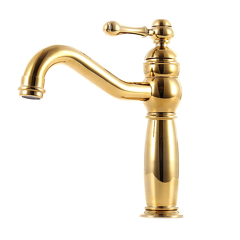 Gold Faucet Bathroom
 Gold Bathroom Faucet Vessel Polished Brass Luxury Single